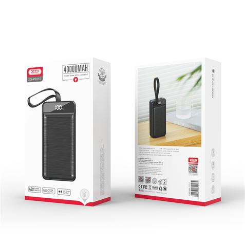 POWERBANK PR157 40000MAH | 3 ENTRADAS | 3 SALIDAS | 22.5W XO - XOPR157-1