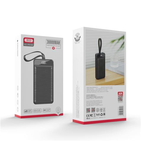 POWERBANK PR156 30000MAH | 3 ENTRADAS | 3 SALIDAS | 22.5W XO - XOPR156-1