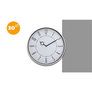 RELOJ DE PARED CLASICO REDONDO BLANCO 30CM - 07123