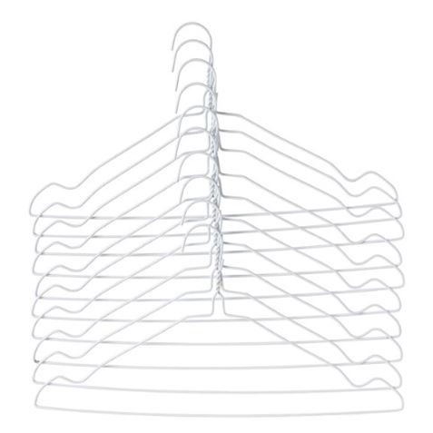 SET 10 PERCHAS BLANCAS PLASTICAS - 07360
