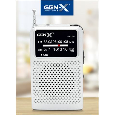 RADIO PORTATIL AM/FM ANALOGICA GRIS FM-4402 GEN-X - FM-4402