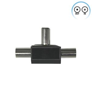 ADAPTADOR INDUCTIVO TV (1 MACHO/2 HEMBRAS) NEGRO SEVENON - 09551