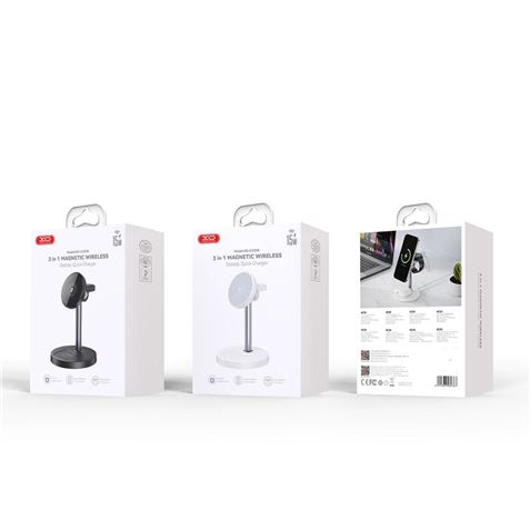 CARGADOR INALAMBRICO MAGNETICO 3 EN 1 CX038 BLANCO XO - XOCX038WH-3
