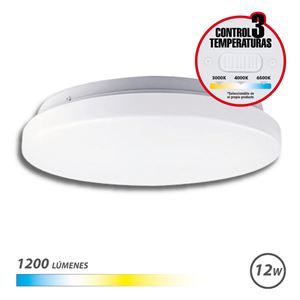 REAC APLIQUE LED TECHO REDONDO 12W | 1200LM | SELECTOR 3 TEMPERATURAS ELBAT - EB0517
