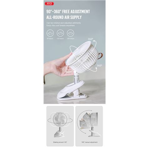 REACONDICIONADO VENTILADOR MULTIFUNCIÓN CLIP FAN BATERÍA MF73 XO - XOMF73-3