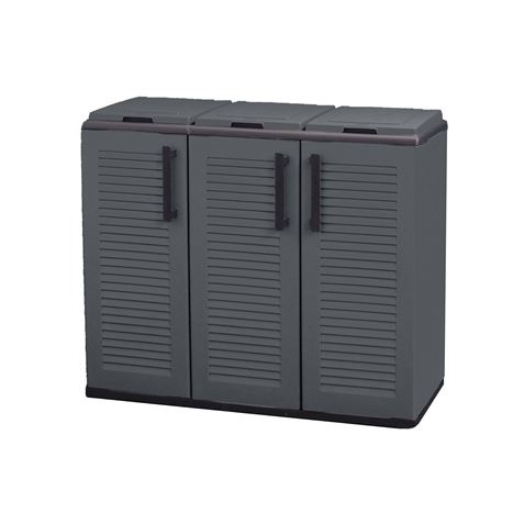 ARMARIO PARA RECICLAJE 3 COMPARTIMIENTOS 1020X370X840MM ARTPLAST - E101ECO-1