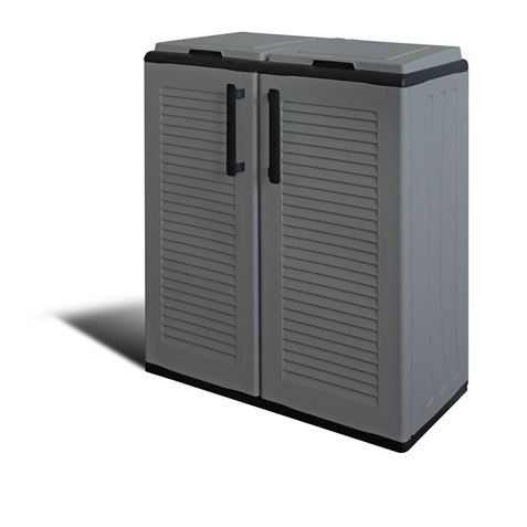 ARMARIO BAJO CON DOBLE TAPA PARA RECICLAJE 680X370X840MM ARTPLAST - E71ECO-1
