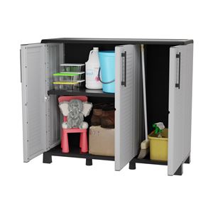 ARMARIO BAJO ANCHO CON ESTANTES Y PATAS AJUSTABLES 1020X370X900MM ARTPLAST - F100B