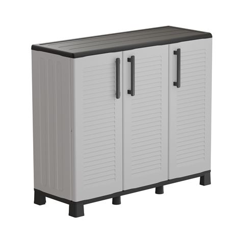 ARMARIO BAJO ANCHO CON ESTANTES Y PATAS AJUSTABLES 1020X370X900MM ARTPLAST - F100B-1