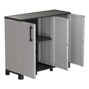 ARMARIO BAJO ANCHO CON ESTANTES Y PATAS AJUSTABLES 1020X370X900MM ARTPLAST - F100B-3