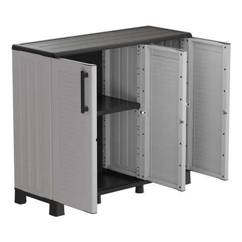 ARMARIO BAJO ANCHO CON ESTANTES Y PATAS AJUSTABLES 1020X370X900MM ARTPLAST - F100B-3