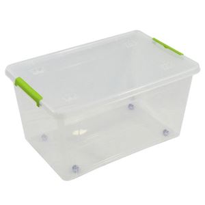 CAJA ORGANIZADORA CON TAPA, RUEDAS Y CIERRES 585X390X300MM ARTPLAST
