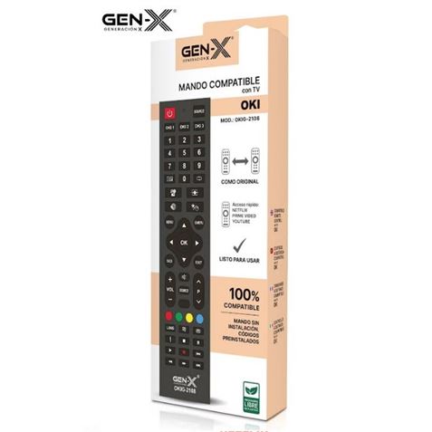 MANDO UNIVERSAL GRANDE PARA TELEVISORES OKI OKIG-2108 GEN-X - OKIG-2108
