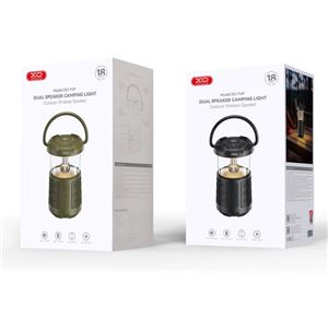 REACONDICIONADO ALTAVOZ BLUETOOTH 15W CON LAMPARA CAMPING XOF49 NEGRO XO - XOF49BK-4