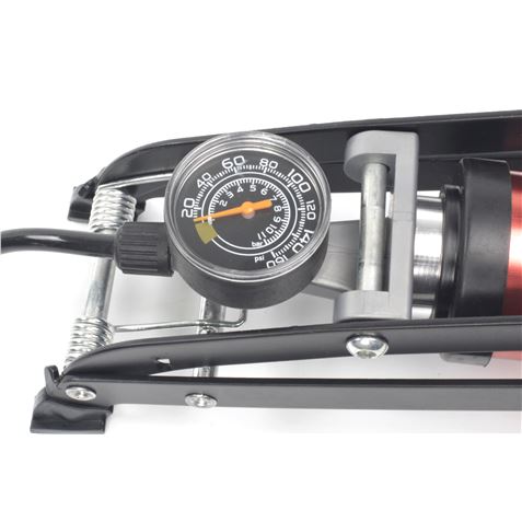 INFLADOR DE PIE CON MANOMETRO, 130 PSI MADER - 63640-2