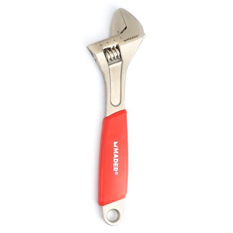 LLAVE INGLESA 12"- 300MM MANGO RECUBIERTO ROJO MADER - 61199