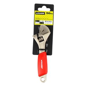LLAVE INGLESA 6"- 150MM MANGO RECUBIERTO ROJO MADER - 61196-2