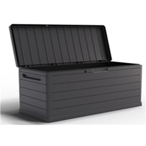 BAUL EXTERIOR 350 LITROS CON CERRADURA GRIS OSCURO ARTPLAST