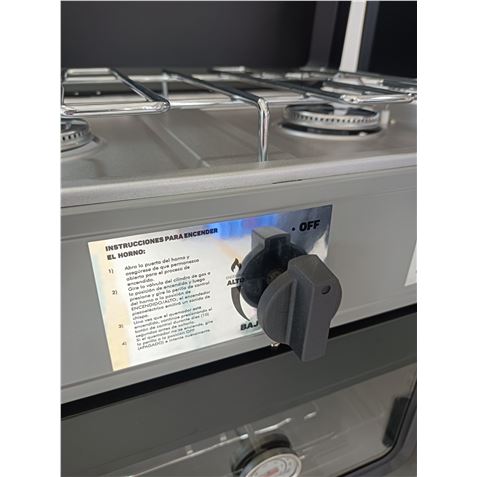 COCINA 2 FUEGOS CON TAPA + HORNO DE GAS CON SISTEMA DE SEGURIDAD MUVIP - MV0623-5