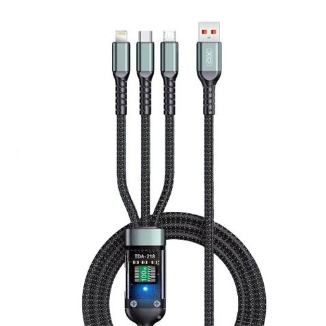 CABLE USB 3 EN 1 LIGHTNING / TIPP-C / MICRO USB) 1.2 METROS - XONB297