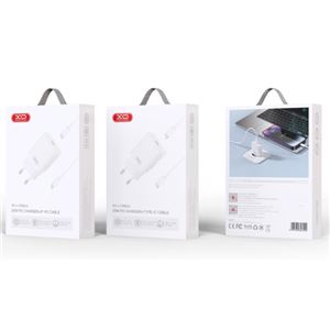 REAC CARGADOR DE CORRIENTE L126 20W TIPO C + CABLE TIPO C XO BLANCO - XOL126TC-1