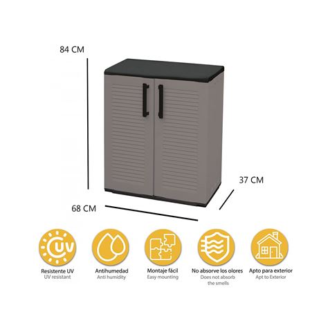 ARMARIO BAJO DE PLÁSTICO 680X370X840MM LINEA EASY ARTPLAST - E71BPLUS-1