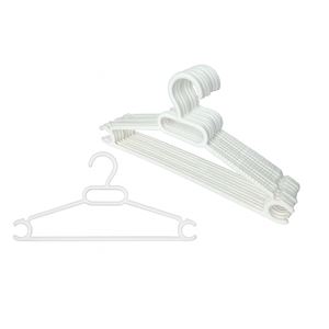 SET 10 PERCHAS MULTIUSOS BLANCAS PLASTICAS - 07341