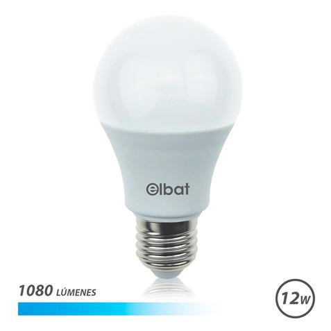 REACONDICIONADA BOMBILLA LED A60 | 12W | 1080LM | E27 | LUZ FRIA | ELBAT - EB0483