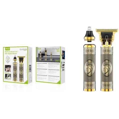 KIT CORTAPELO Y NARICERO METAL GL69634 RECARGABLE GREEN LYCA - GL69634