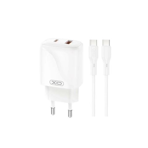 CARGADOR USB+USB-C 20W L158 CON CABLE TIPO C BLANCO XO - XOL158TC