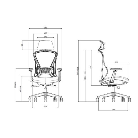 REACONDICIONADA SILLA OFICINA GAMA SENIOR SE5000 CROMAD - CR1125-5 REACONDICIONADA SILLA OFICINA GAMA SENIOR SE5000 CROMAD - CR1125-5