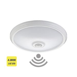 APLIQUE DE SUPERFICIE LED CON SENSOR 16W 1100LUMENS 4000K EDM