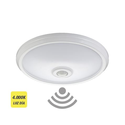 APLIQUE DE SUPERFICIE LED CON SENSOR 16W 1100LUMENS 4000K EDM - 32508