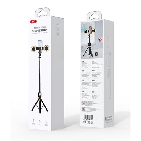 TRIPODE + PALO SELFIE BLUETOOTH SS23 CON MANDO Y LED XO - XOSS23-1