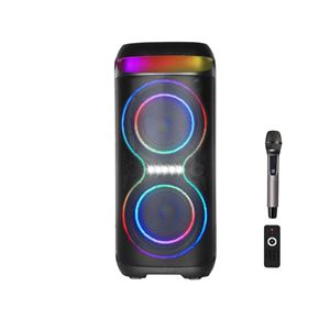 ALTAVOZ KARAOKE 40W CON MICROFONO INALAMBRICO Y RGB F70 XO