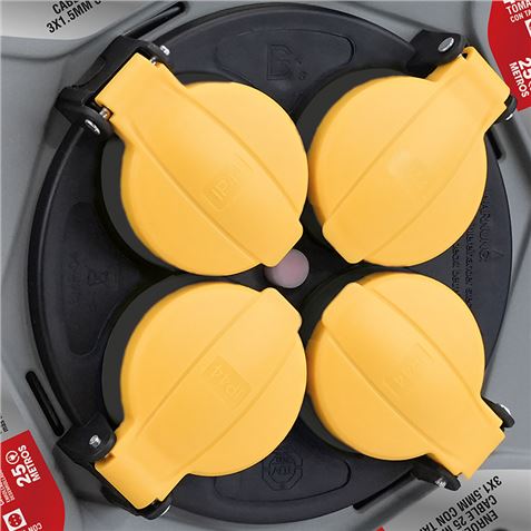 ENROLLADOR DE CABLE 25 METROS CABLE 3X1.5MM CON TAPAS ELBAT - EB0563-3