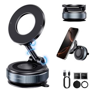 SOPORTE COCHE SMARTPHONE POR VACIO CON BRAZO / MAGNETICO C169 NEGRO XO - XOC169BK-3