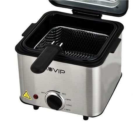 FREIDORA 1.5 LITROS INOXIDABLE 1000W DESMONTABLE MUVIP - MV0622-1