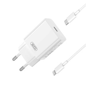 REACONDICIONADO CARGADOR TIPOC 20W CARGA RAPIDA XOL126 + CABLE LIGTHNING XO - XOL126LG