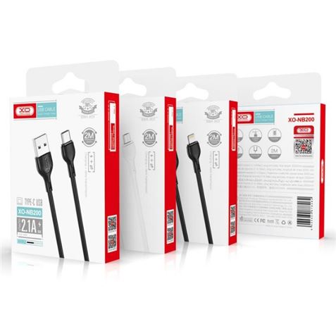 CABLE 2.1A USB A LIGTHNING 2 METROS BLANCO NB200 XO - XONB200LG2MWH-1.JPG