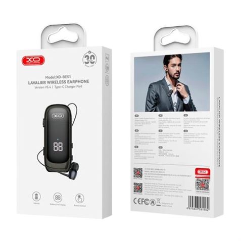 AURICULAR CON MICROFONO DE SOLAPA BE51 NEGRO XO - XOBE51BK-3