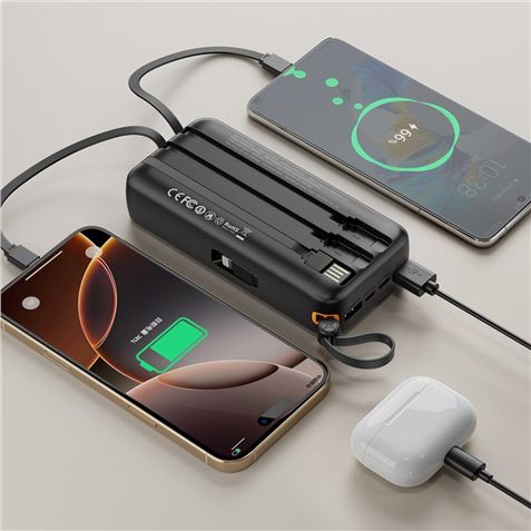 POWERBANK 20000MAH 3 SALIDAS NEGRO PR278 XO - XOPR279BK-2