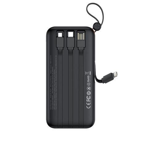 POWERBANK 10000MAH 3 SALIDAS NEGRO PR278 XO - XOPR278BK-1