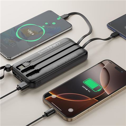 POWERBANK 10000MAH 3 SALIDAS NEGRO PR278 XO - XOPR278BK-3