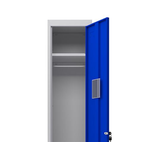 REACONICIONADA TAQUILLA METÁLICA 1 PUERTA 1800X300X500MM AZUL CROMAD - CR1183-3