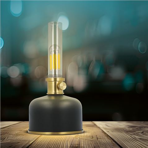 LAMPARA LED RETRO ESTILO LAMPARA DE GAS NEGRO FOREVER - RTV200022-2