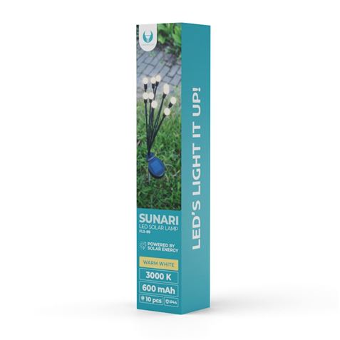 ESTACA SOLAR CON 10 LEDS LUZ CALIDA FOREVER - RTV100493-2