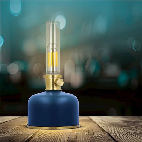 LAMPARA LED RETRO ESTILO LAMPARA DE GAS AZUL FOREVER - RTV200023-2