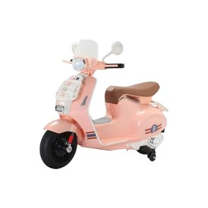 MOTO SCOOTER CLASICO CON RUEDINES ROSA
