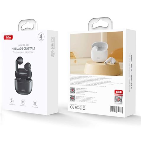 AURICULARES BLUETOOTH TWS X33 NEGRO XO - XOX33BK-1